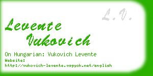 levente vukovich business card